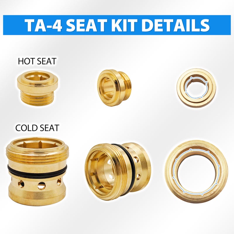 TycoonWon Complete Valve Rebuild kit Compatible with Symmons Temptrol Valve,Replacement for Cartridge (TA-10), Seats (TA-4) and Seat Removal Tools (T-35A/B),Adjustment and Balance of Hot and Cold Water Pressure - Image 5